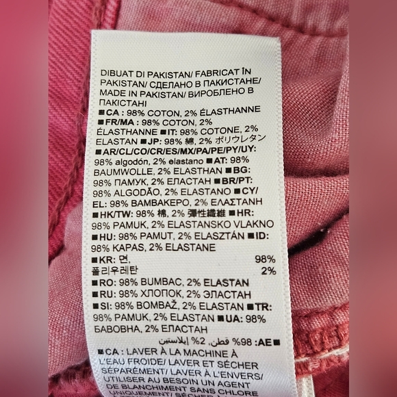 Gap Denim Peach Pink Jeans 3 Inch Shorts Rolled Cuffed Frayed Hem Size 25 R GUC - Picture 5 of 9